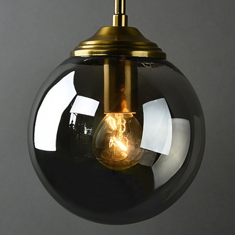 Industrial Style Ball Shape Wall Sconce Glass 1 Light Sconces for Bedroom
