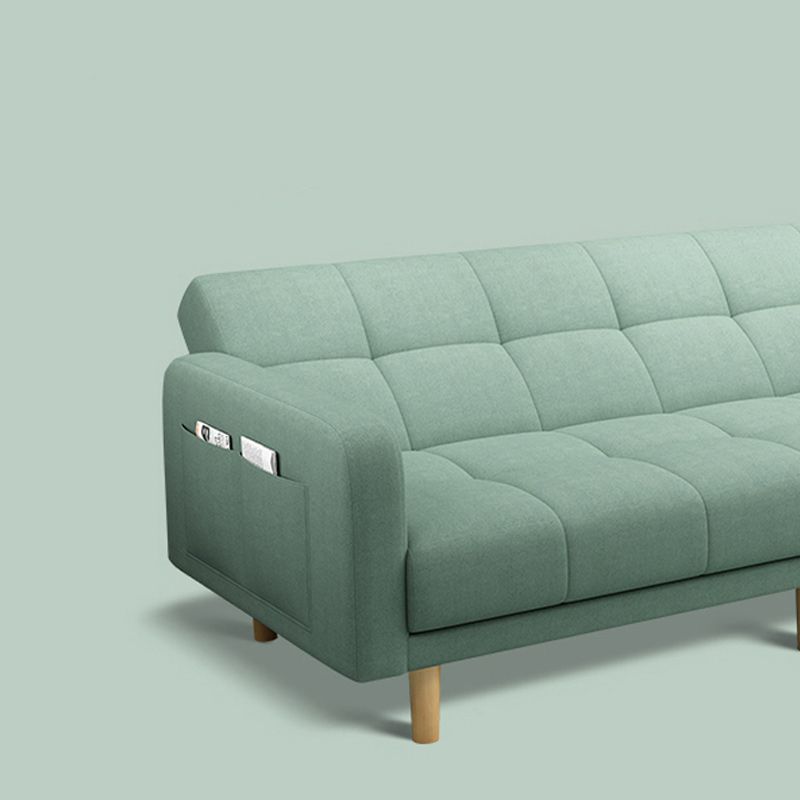 Biscuit Back Square Arm Modern Sleeper with Foldable Convertible Sleeper