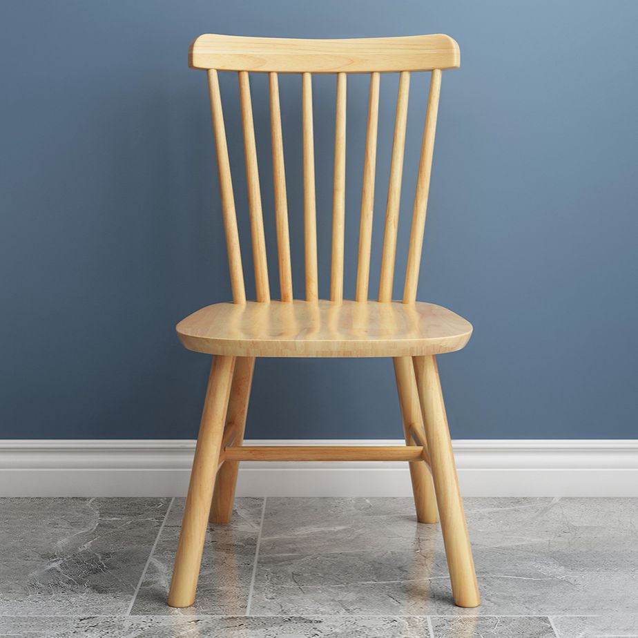 Zeitgenössische Küche Holzquadrat Essstuhl Windsor Rücken Essneitenstuhl