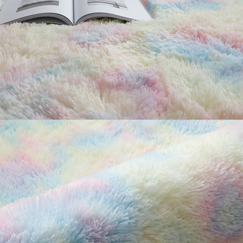 Coffee Gradual Change Rug Polyester Modern Rug Stain Resistant Rug for Drawing Room