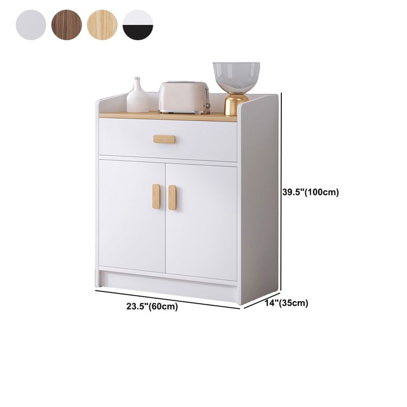 13.77" Wide Accent Chest with Drawer Contemporary Wood Chest with Door