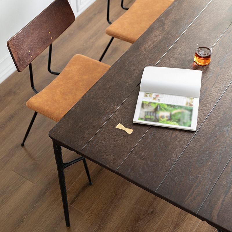 Eigentijdse stijl massief houten bord rechthoek eettafel 4 poten tafel voor thuis