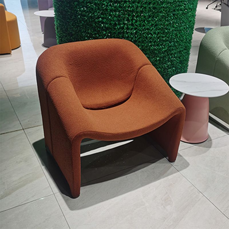 Solid Color Bedroom Solid Wood Frame Arms Included with Fabric Seat Barrel Chair