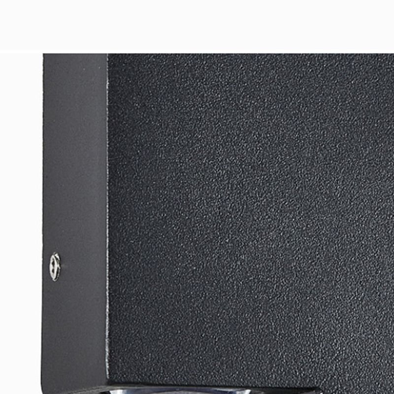 Black Outdoor LED Wall Lamp in Modern Concise Style Aluminium Waterproof Wall Sconce