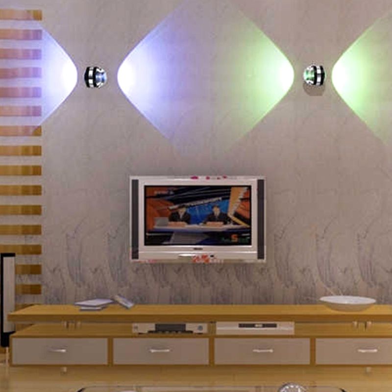 Contemporary Style Geometric Wall Mounted Lamps Metal Multi Lights Wall Sconces