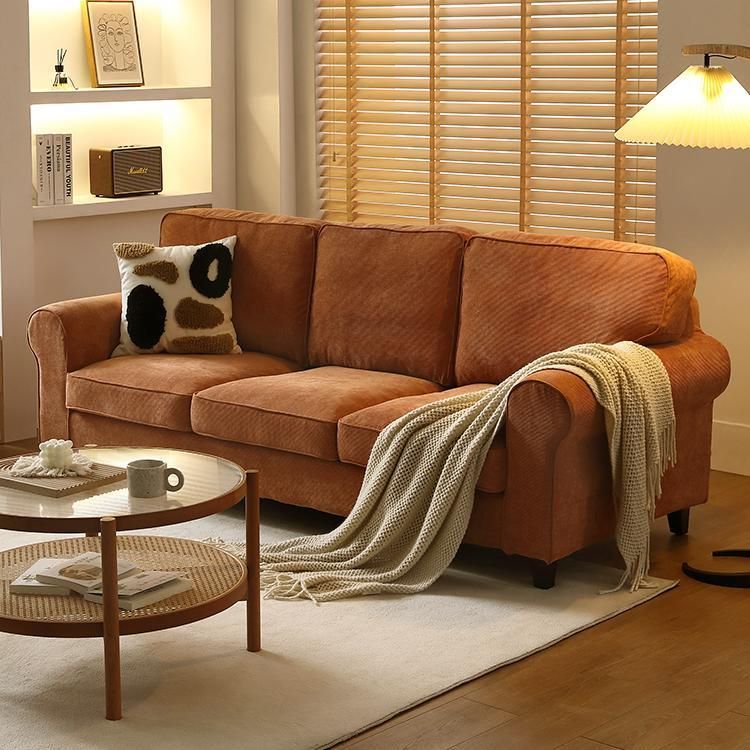 Flared Arm Modern Sofa 33"W sofa with Loose Back for Living Room