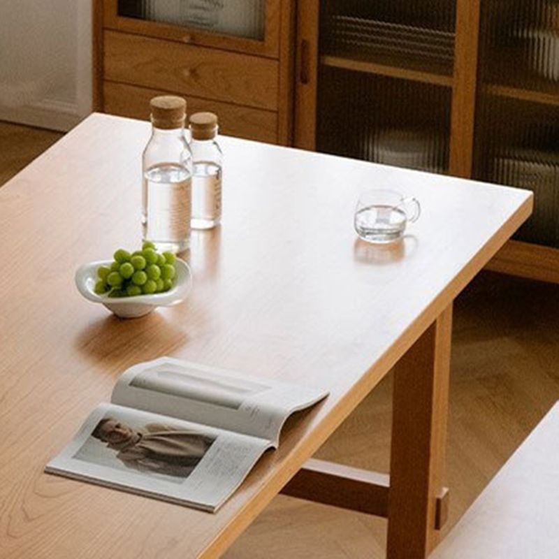 1/2/4/6 Pcs Solid Wood Dining Room Set Modern Style Dining Set with Rectangle Table