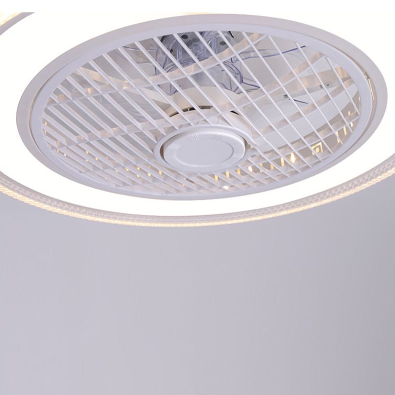 20 "runde Kasten Deckenlüftungslampe minimalistische weiße LED -Halbflush -Licht für Schlafzimmer