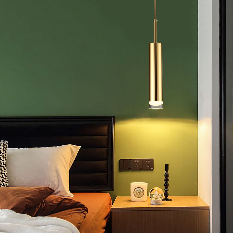 Contemporary LED 1-Light Ceiling Pendant Light Acrylic Linear Hanging Lamp for Bedroom