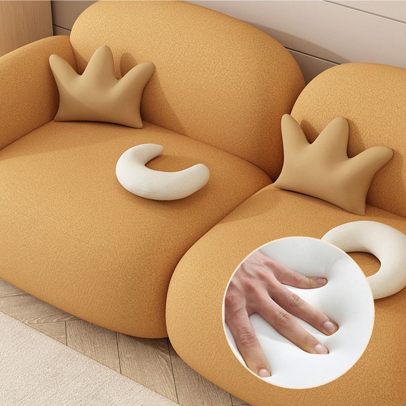 Contemporary 27.56" H Faux Leather Square Arm Sofa for Living Room