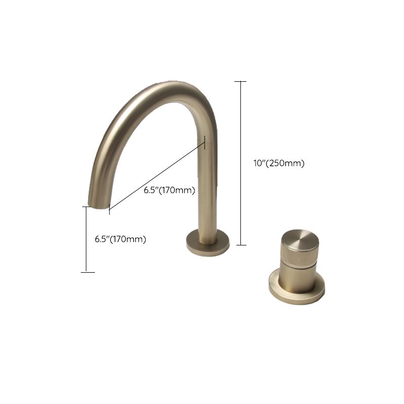 Widespread Bathroom Faucet Knob Handle Swivel Spout High-Arc Faucet