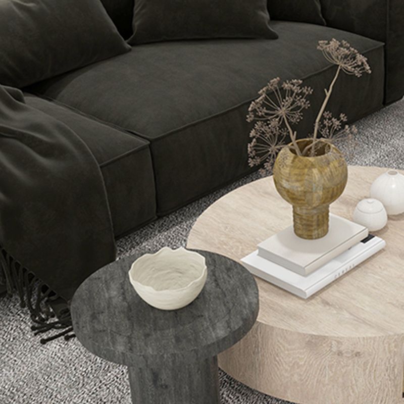 Contemporary Coffee Table Set Wooden Round Coffee Cocktail Table