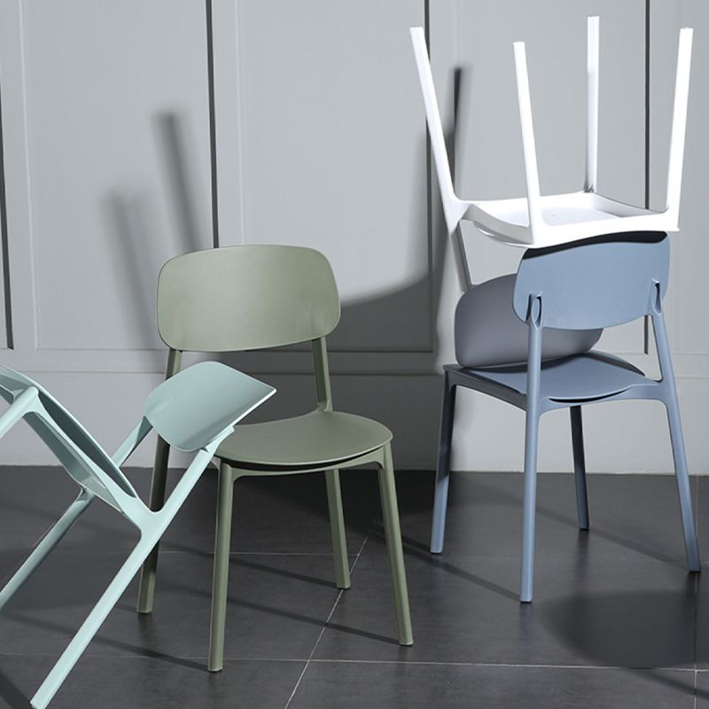 Modern Open Back Side Chair Plastic Indoor Arm Chair for Dining Room Bedroom