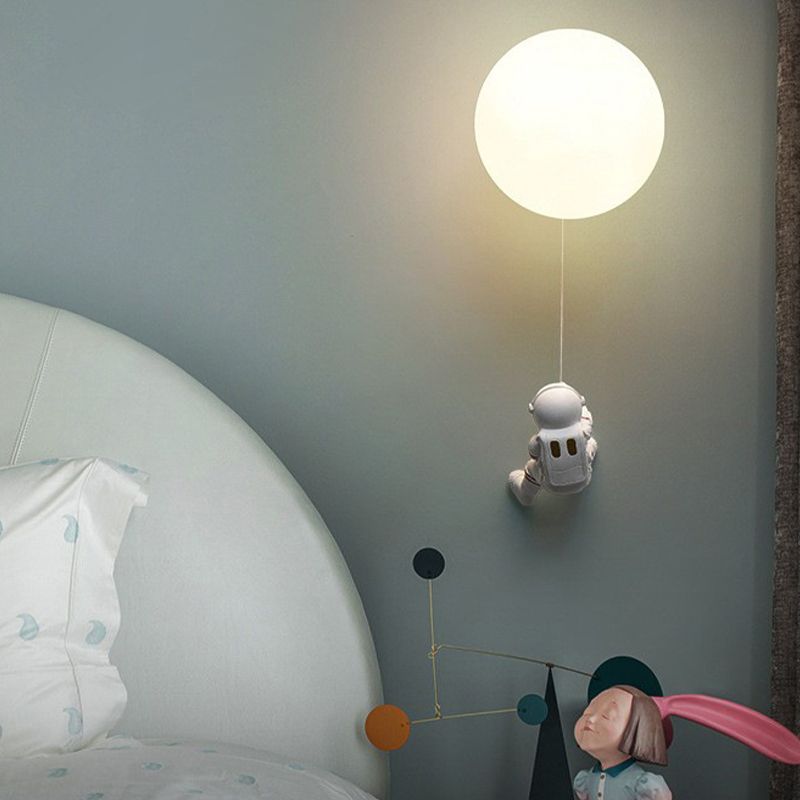 Modern Style Globe Wall Mounted Light Fixture Glass 1 Light Wall Lighting Fixtures