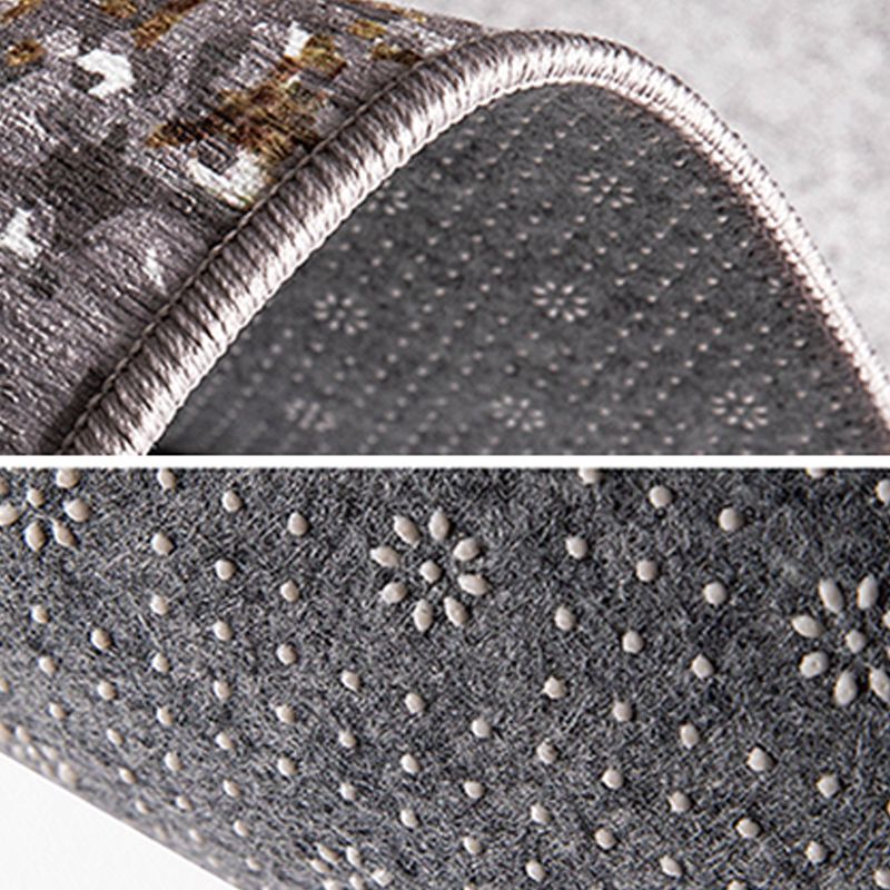 Grijze tonen wasbaar tapijt trendy polyester gebied tapijt vlekbestendig tapijt voor woonkamer