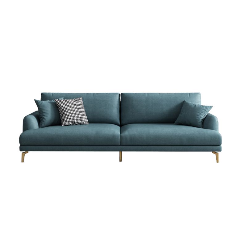 Contemporary Faux Leather Recessed Arm Furniture Sectionals in Green