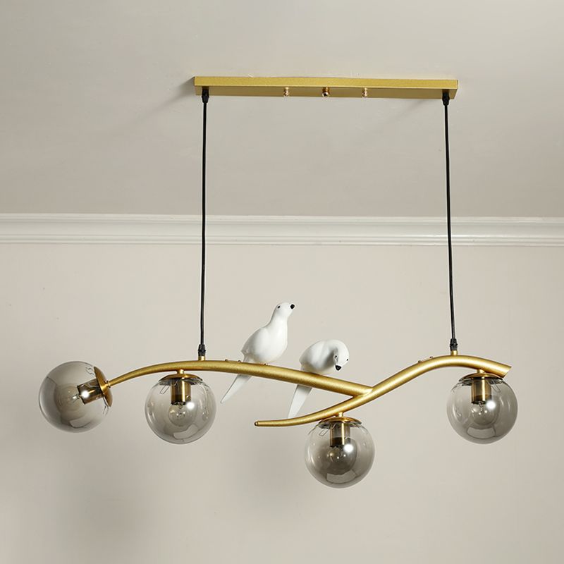 Modern Style Geometric Pendant Lights Metal 4 Light Hanging Pendant Lights