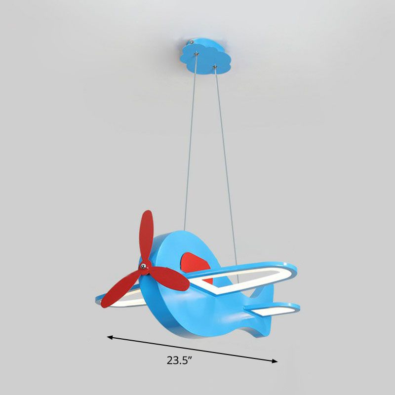 Lustre en forme d'avion Light Light Light Kids Style Acrylique chambre LED Light