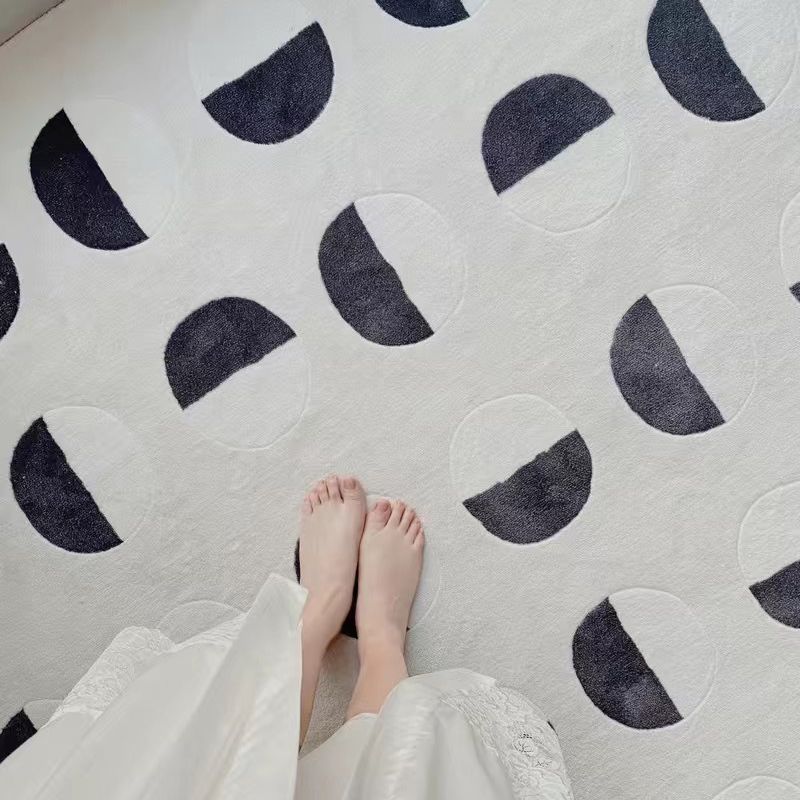 Geometric Decoration Area Rug Rectangle Polyester Stain Resistant Indoor Rug