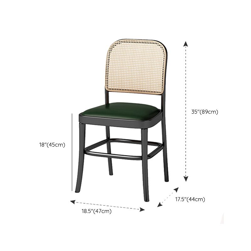 Contemporary Metal Kitchen Dining Side Chair Open Back Dining Side Chair