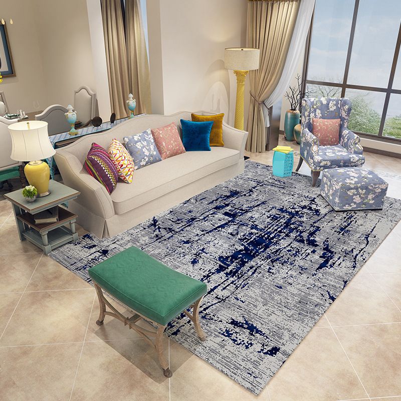 Beige Modern Rug Polyester Graphic Indoor Rug Stain Resistant Rug for Living Room