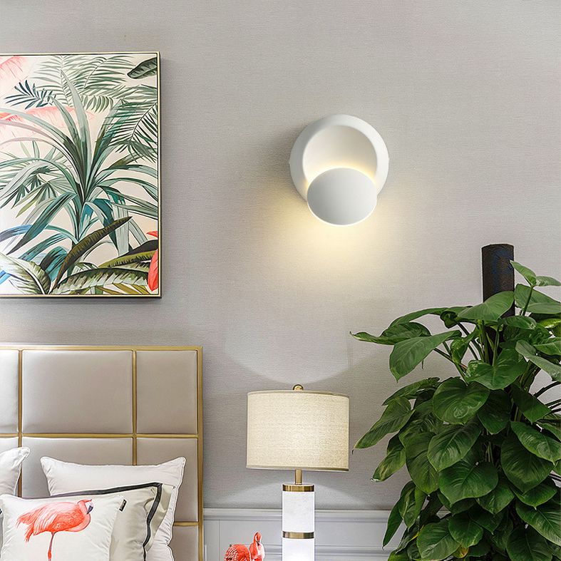 2-Tiers Rotatable LED Wall Lamp Simplicity Style Modern Sconce Light for Bedroom