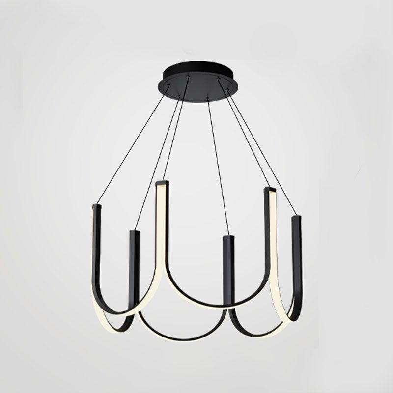 LED -Deckenpendellicht mit Acrylschatten -Einfachheit Kronleuchter Licht