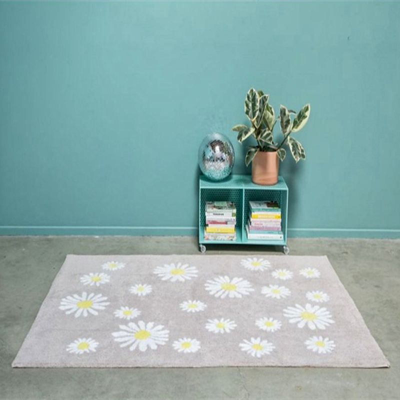 Country Floral Printed Rug Multi Color Polypropylene Indoor Rug Non-Slip Backing Easy Care Carpet for Room