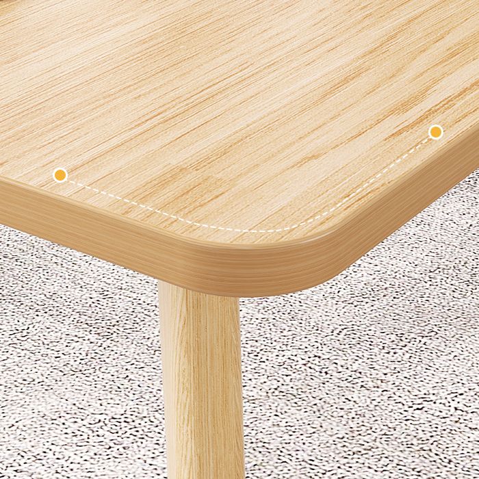 Minimalist Rectangle Shape Standard Dining Set MDF Kitchen Dining Set with 4 Legs Base