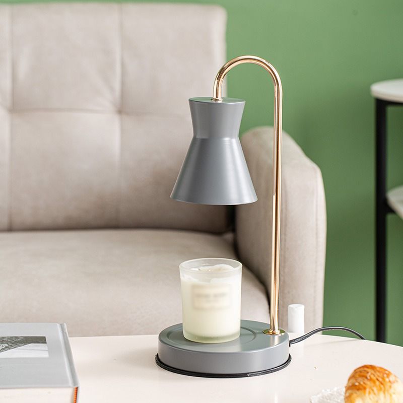 Lampada da scrivania in metallo nordico aromaterapia che si scioglie lampada da tavolo in cera senza candele per camera da letto