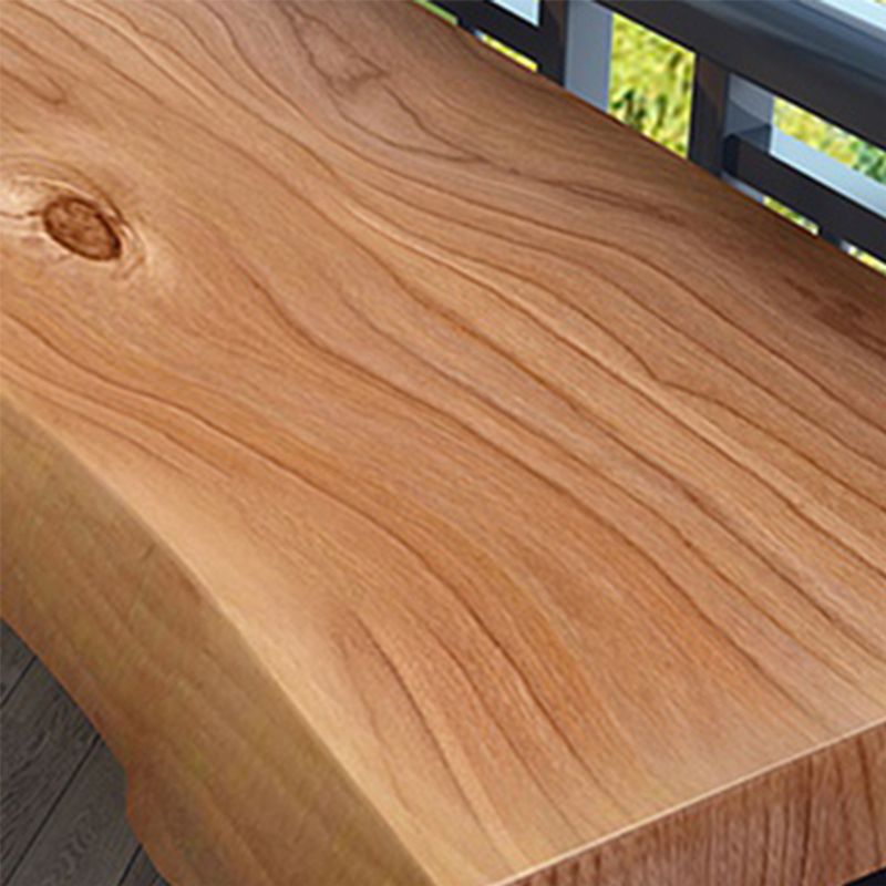 Industrial Specialty Bar Table Brown Solid Wood Bar Height Cocktail Table with Sled Base