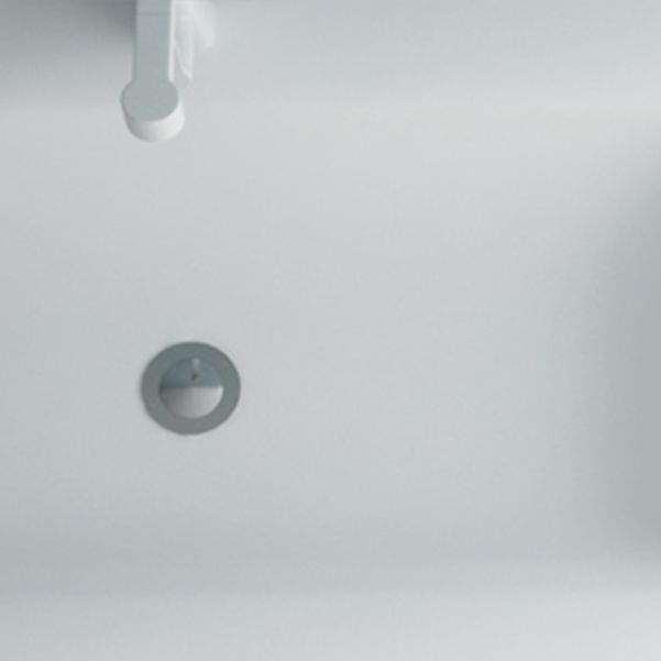 Modern Bathroom Sink Rectangular Wall Mount Bathroom Sink (Not Including Faucet)