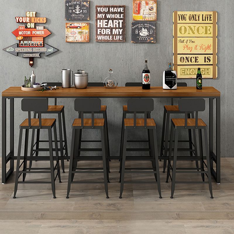 Modern Style 1/5/9 Pieces Bar Table Set Rectangle Pine Wood Counter Table for Cafe