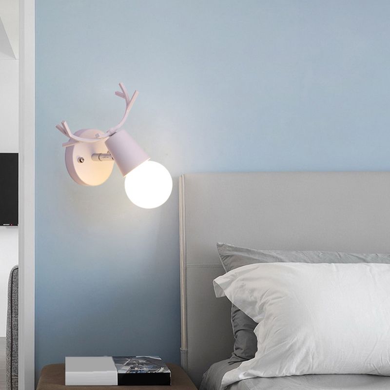 Single Golden Modernism Wooden Metal Wall Mounted Sconce for Bedroom