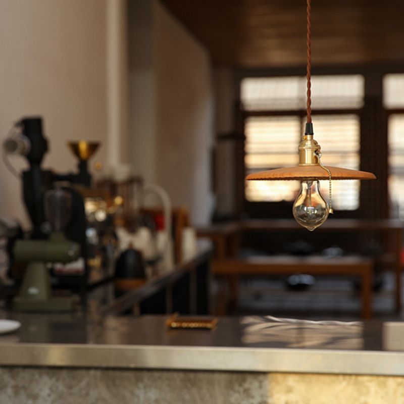 Ménage minimaliste suspendu minimaliste de style moderne Éclairage pendentif en bois pour le salon