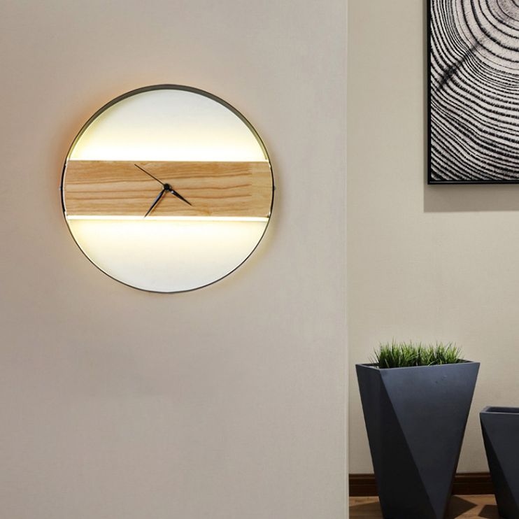 Modern Clock Wall Lighting Study Study Study Study Light Funce in beige