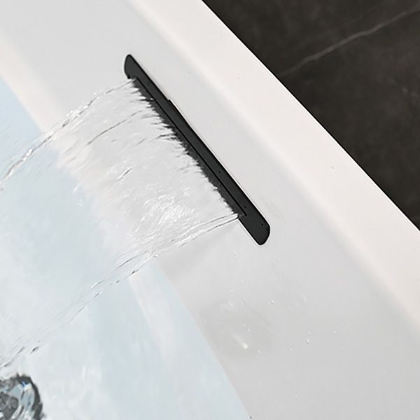 Modern Corner Acrylic Bathtub Soaking White Back to Wall Bath