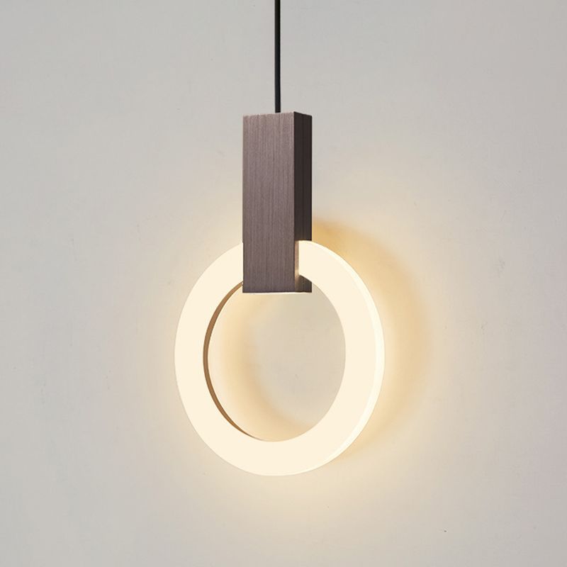 Circle Modern Hanging Light Kit Acrylic LED Pendant Light for Dining Room