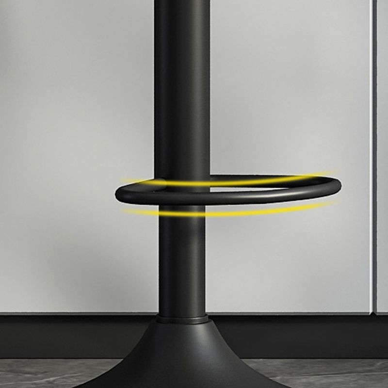 Glam Dining Stools Adjustable Height Bar Stools with Metal Base