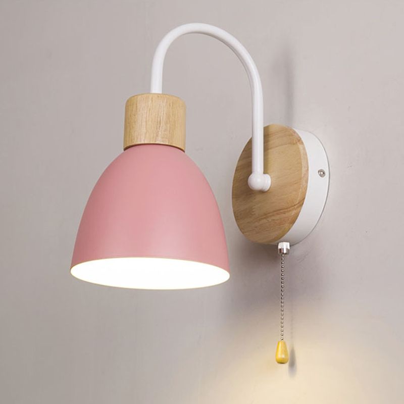 1 Light Metal Wall Mounted Wall Lights Modern Clad Cone Wall Sconces Lighting Fixtures for Foyer and Hall