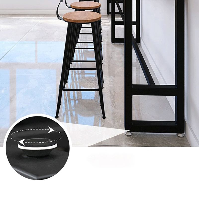 Contemporary Dining Stools Armless Bar Stools Black Metal Legs