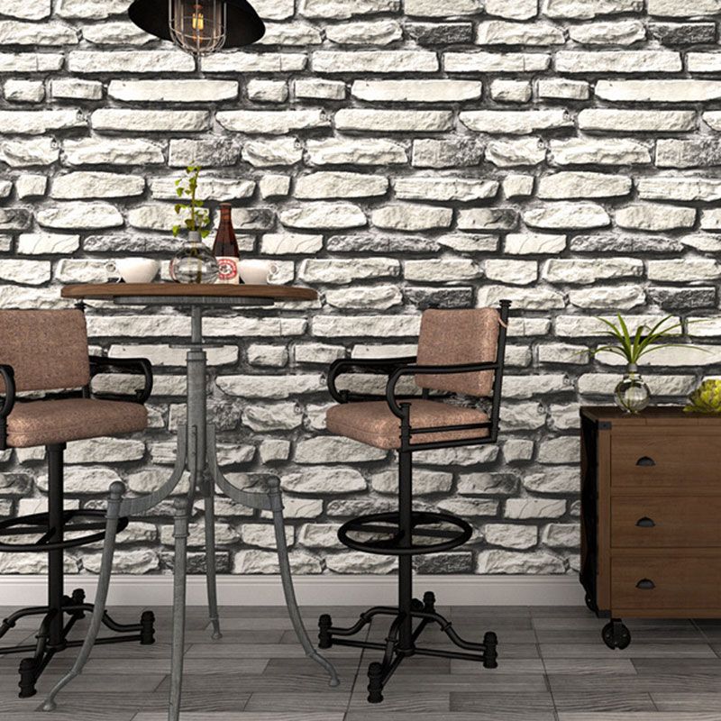 Stone Look  Wallpaper Roll for Bar or Coffee Shop Non-Pasted Wall Art, 33'L x 20.5"W