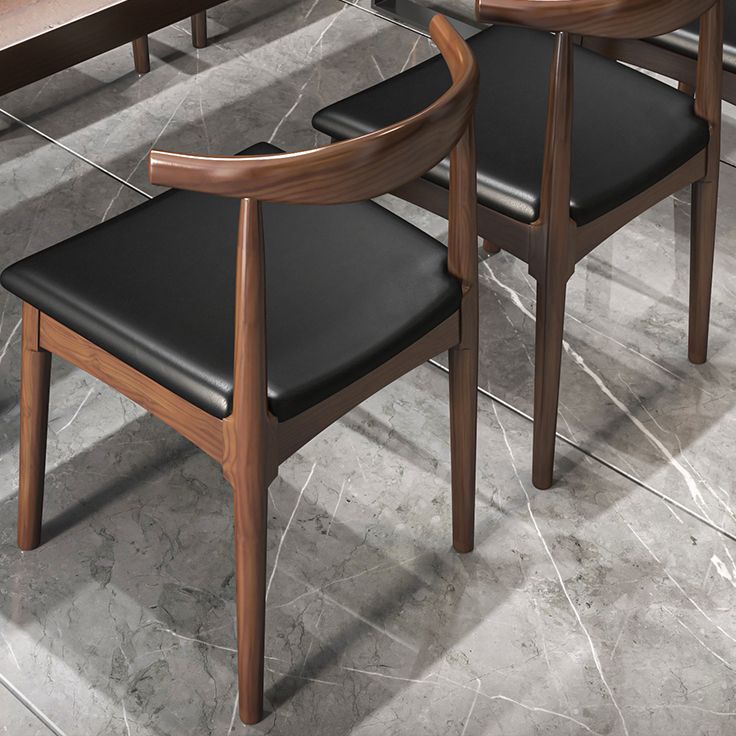 Industrial Dining Table Set 1/3/5/7 Pcs Solid Wood Dining Table and Cow Horn Chairs