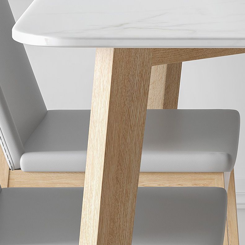 Modern Sintered Stone Top Dining Set Rectangle 1/2/5/6/7 Pieces Dining Table with Chairs