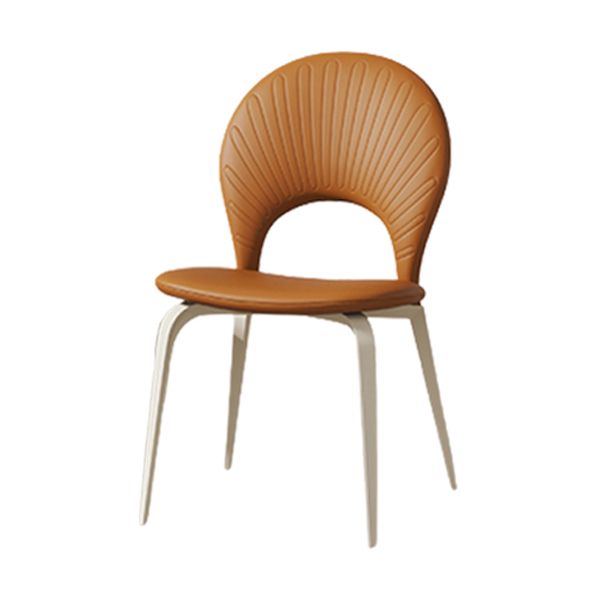 White Legs Contemporary Upholstered Dining Room Chair for Home