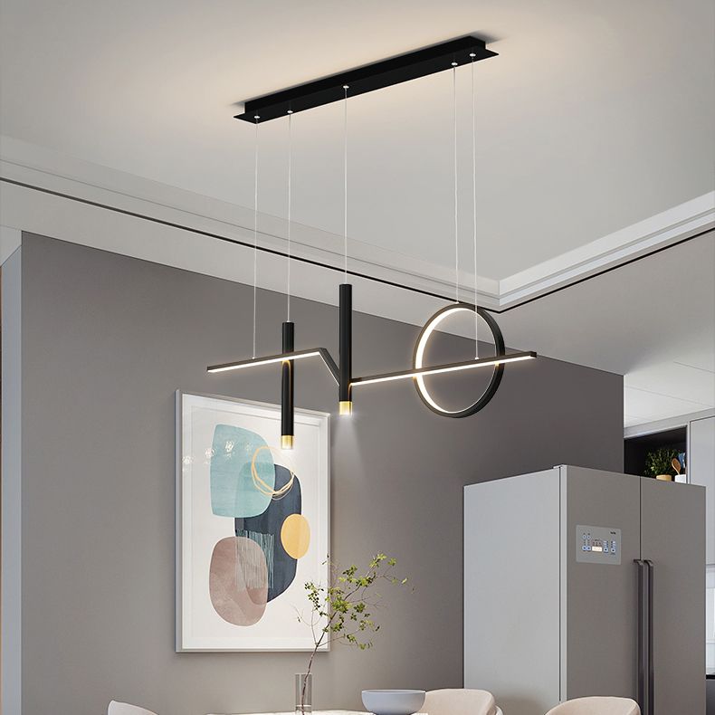 Modern Chandeliers For Dining Room Geometric Hanging Pendant Lights Metal Chandelier