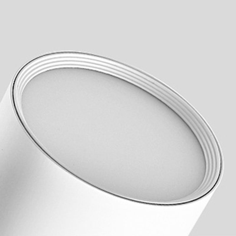 Zwarte 1-lichts plafondinbouwlamp Moderne stijl cilinder aluminium inbouwlamp