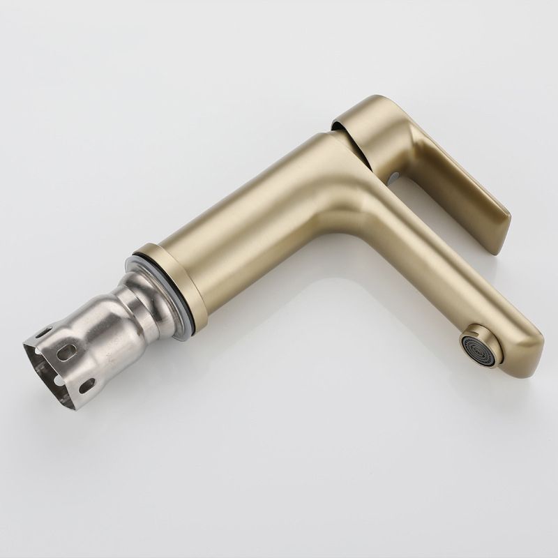 Modern Brass Basin Faucet Single Hole Bathroom Faucet Lever Handle Sink Faucet