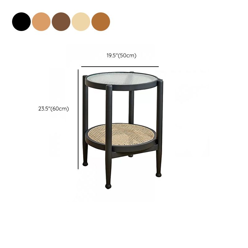 Tropical Coffee Cocktail Table Storage Solid Wood Coffee Table