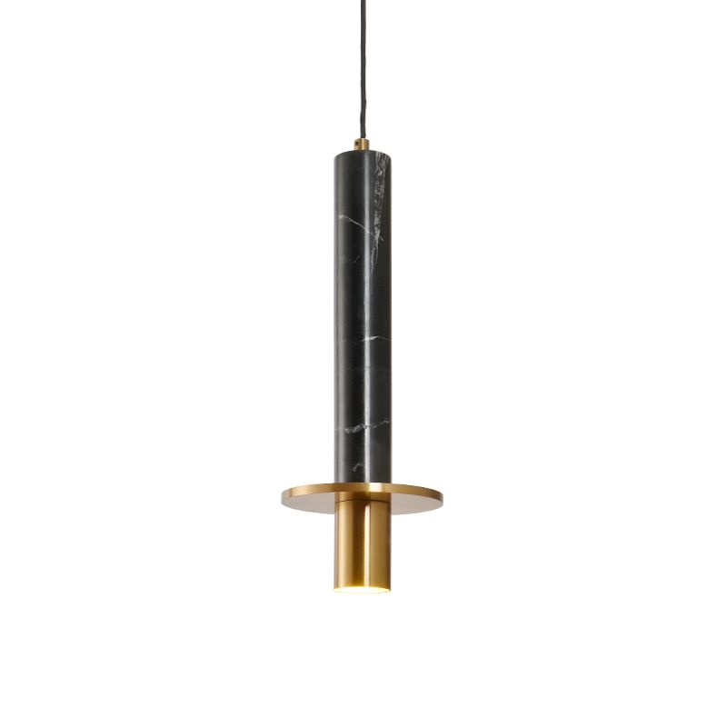 Zwaard hanger plafondlicht ontwerper marmer eetkamer led hangende lamp in zwart/wit/beige en messing